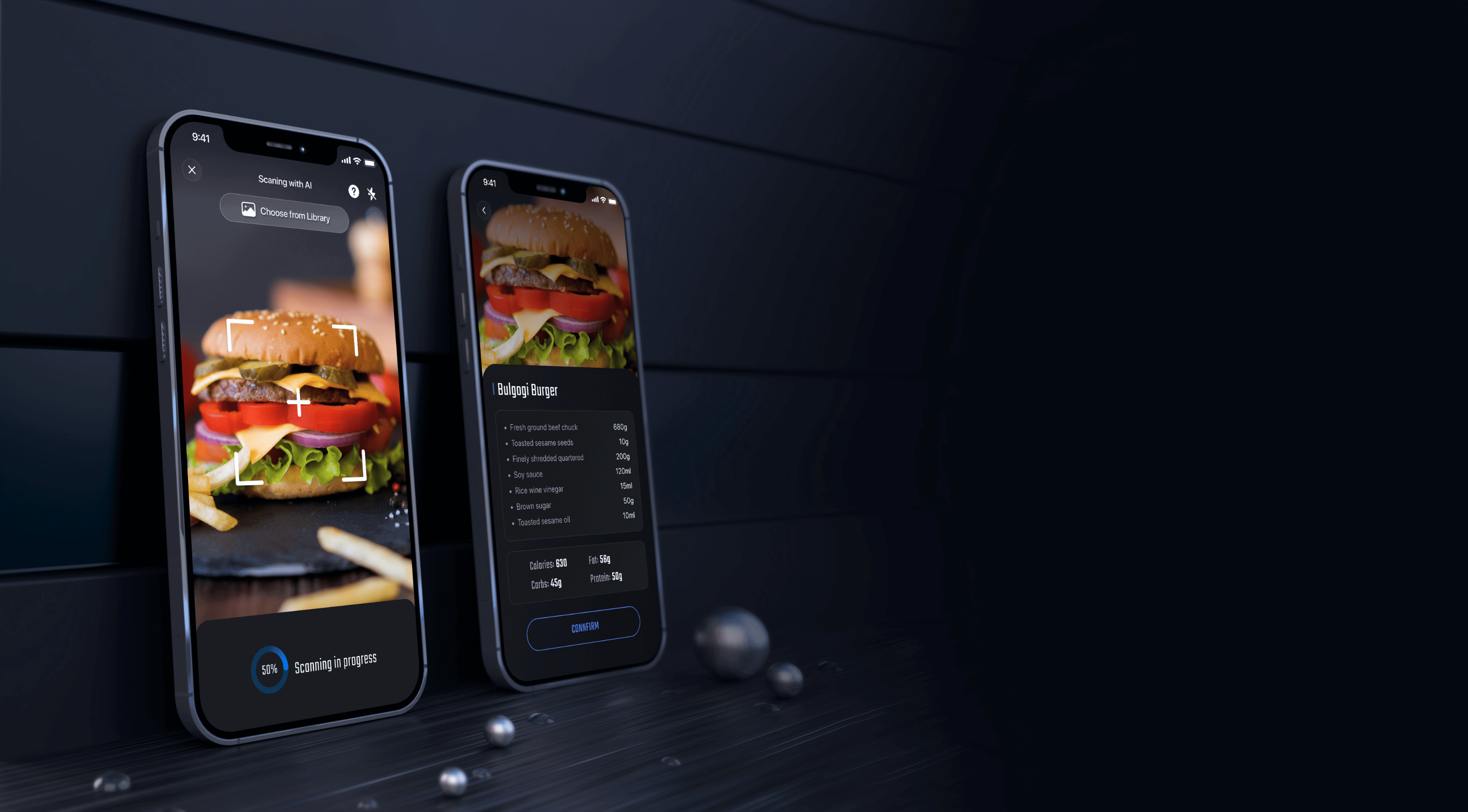 food scanner background